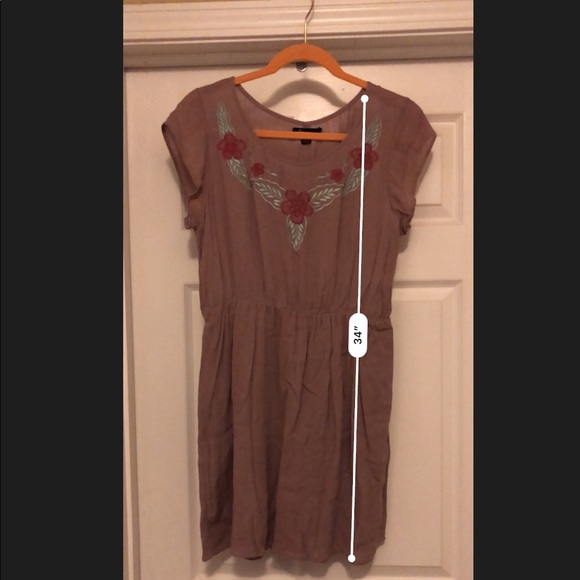 Mauve Embroidered Dress - Picture 5 of 5